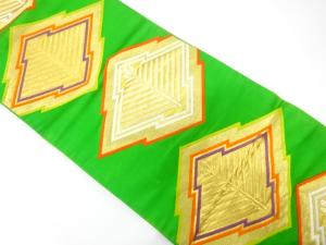 アンティーク　松皮菱に松葉模様織り出し袋帯（材料）